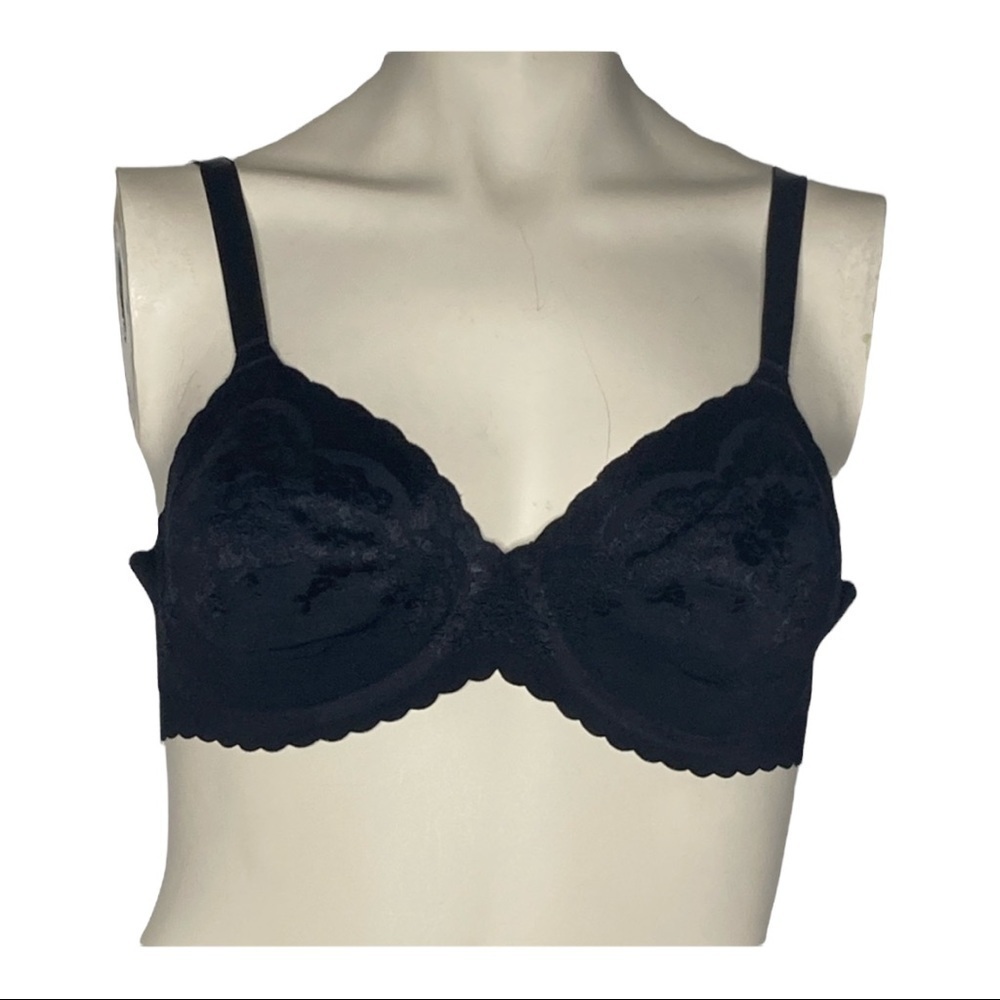 Playtex Collection Underwire Black Bra Sz 38B